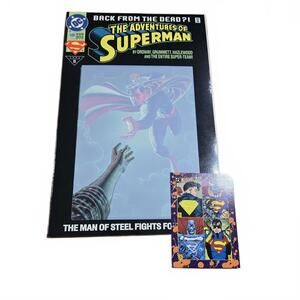 Comic / Adventures Of Superman #500 Collector's Set With Bloodlines Card